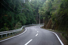 Winding Roads In The Mountains Of The Wakayama Peninsula In Japan
