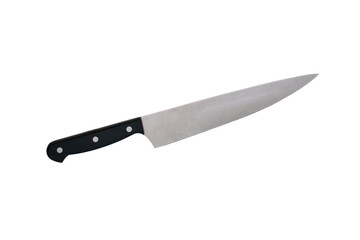 professional cooking knife isolated on a transparent background.
