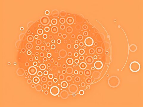 Circles on an abstract orange background. Illustration in vector format