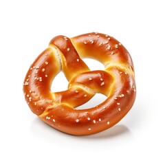 Wall Mural - Soft pretzel isolated on white background