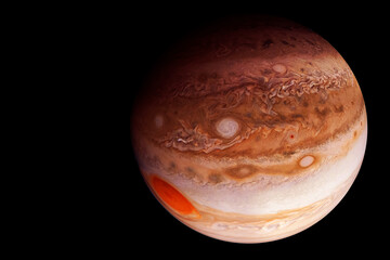 Wall Mural - planet jupiter on a dark background. elements of this image furnished by nasa