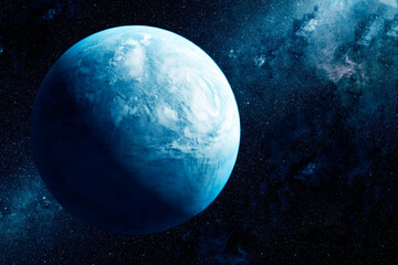 Wall Mural - an exoplanet similar to earth. elements of this image furnished by nasa