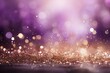 Gorgeous purple violet and gold glitter bokeh background with a captivating shining texture