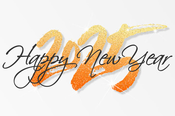 Wall Mural - 2025 - happy new year - best wishes modern background with glitter and lights
