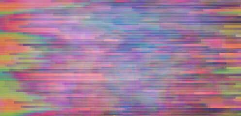 Retro CCTV or VHS video background texture with colorful noise and horizontal scanlines.