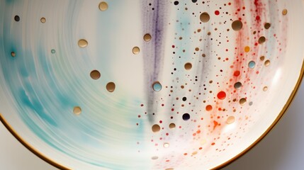 Wall Mural - a close up of a plate on a wall with holes in the center of the plate and on the side of the plate i