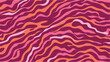 Concept of hallucinations and visions. African Style. Vector illustration. Geometric pattern with distortion, optical illusion. Zebra skin. 1970 Aesthetic textures with smooth waves. Seamless.