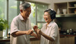 © olegganko - an asian couple dancing together to music