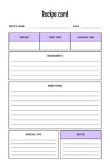  Culinary Inspiration in White: Blank Recipe Book Printable