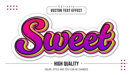 Canvas Print - sweet purple editable text effect