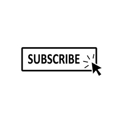 Poster -  cursor subscribe icon. simple icon for web mobile concept and web apps icon..eps