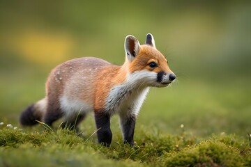 Wall Mural - Lifelike close-up shots of small wildlife in the forest made by AI