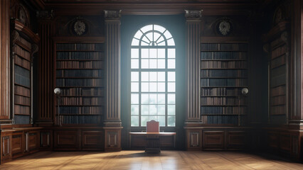 library room with thousands of books on the shelves