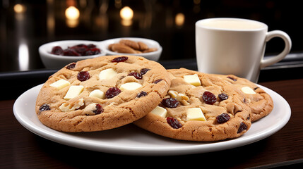 coffee and cookies HD 8K wallpaper Stock Photographic Image 