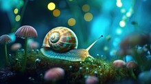 A Snail In A Bioluminescent Lush Decor Avatar