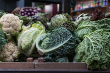 Cabbages in farmers market