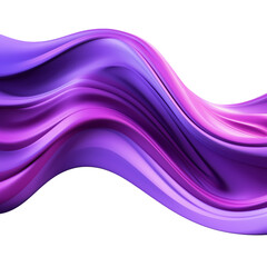 Wall Mural - Purple fluid abstract 3D gradient illustration isolated on transparent background