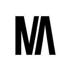 ma logo monogram design illustration