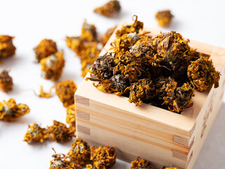 Wall Mural - dried chrysanthemum flowers, dried tea