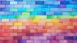 colorful rainbow bricks wall texture background