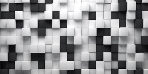 Wall Mural - Pixel texture bright white black background.