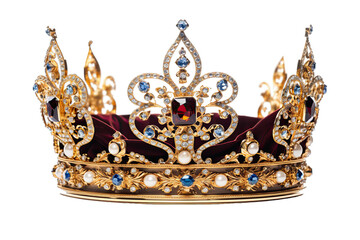 queens crown or king on transparent background