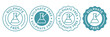No sulphate or sulfate free icon set vector collection. Sign badge symbol of Zero chemical shampoo, conditioner, cream or moisturizer emblem. For skin care or hair care protection seal for web app ui