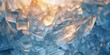 A close up shot of a bunch of ice crystals. This image can be used to represent the beauty of nature and the coldness of winter