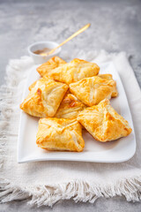 Wall Mural - Homemade apple turnovers - puff pastry with apple and cinnamon filling