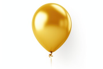 Poster - A gold balloon with a string attached. Can be used for celebrations and decorations