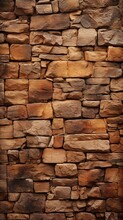 Decorative Natural Limestone Ledge Mortar Or Cobble Stone Rock Wall Background