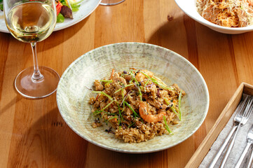 Wall Mural - fried Chinese rice with seafood