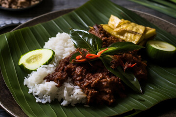 Wall Mural - The most delicious food rendang in the world comes from Indonesia