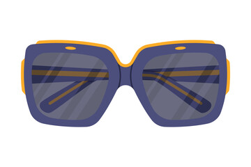 Sticker - Pair of Glasses and Shades for Sun Shine Protection Vector Illustration