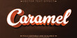 Caramel candy text effect, editable sugar and dessert font style