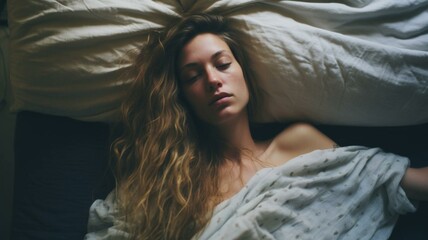 Wall Mural - portrait of a woman sleeping