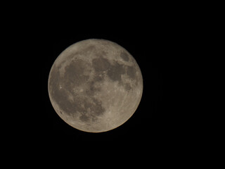 Wall Mural - full moon seen with telescope