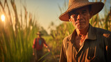 Fototapeta Góry - filipino 50 year old farmer