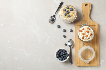 Wall Mural - Muesli with yogurt, concept of tasty breakfast