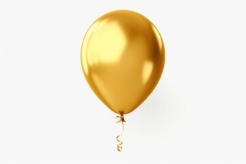 Poster - A golden balloon with a ribbon attached to it. Perfect for celebrations and special occasions
