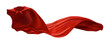 Flowing crimson superhero cape color vector realistic illustration. Protagonist hero clothing 3d design on white background. Comic art