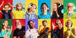 © master1305 - Collage made of people of different age and gender listening to music in headphones over multicolored background. Concept of human emotions, music, leisure, enjoyment and fun
