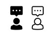 © Evgeny - Message user icon vector set. Profile avatar symbol