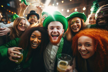Young People Have Fun On St Patricks Day Party