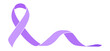 Purple ribbon awareness world cancer symbol. Vector illustration
