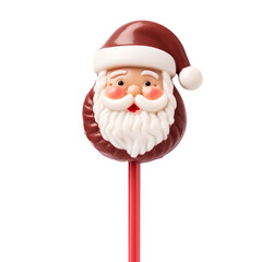 Wall Mural - chocolate lolipop in the shape of santa claus, AI Generative