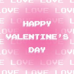 Poster - Greeting card with the inscription Happy Valentine's Day. 2000s style Valentine's Day card. Vector illustration
