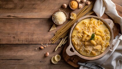 Wall Mural - Macaroni and Cheese: Pasta combined with a creamy cheese