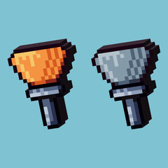 Poster - Isometric Pixel art 3d of drawing brush icon for items asset. drawing brush icon on pixelated style.8bits perfect for game asset or design asset element for your game design asset.