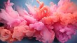 Bursting strokes of electric pink ink diffusing rapidly in water, evoking a sense of energy and movement